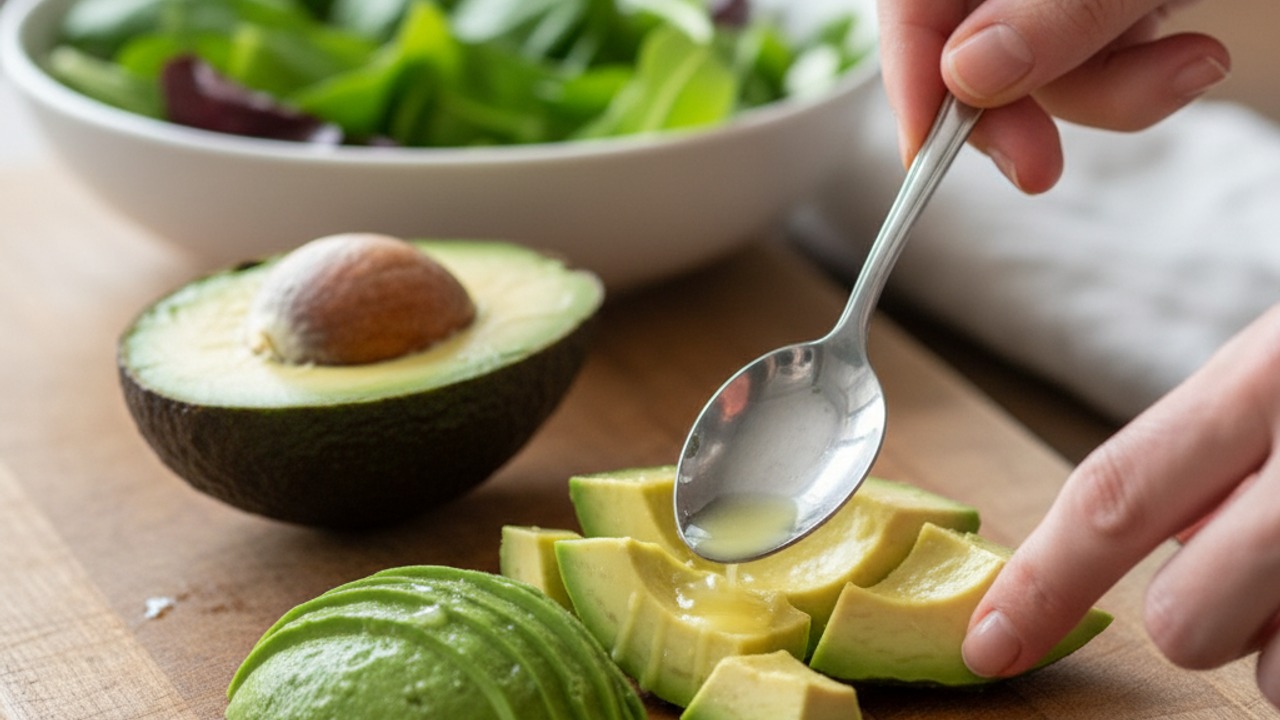 Slice the avocado