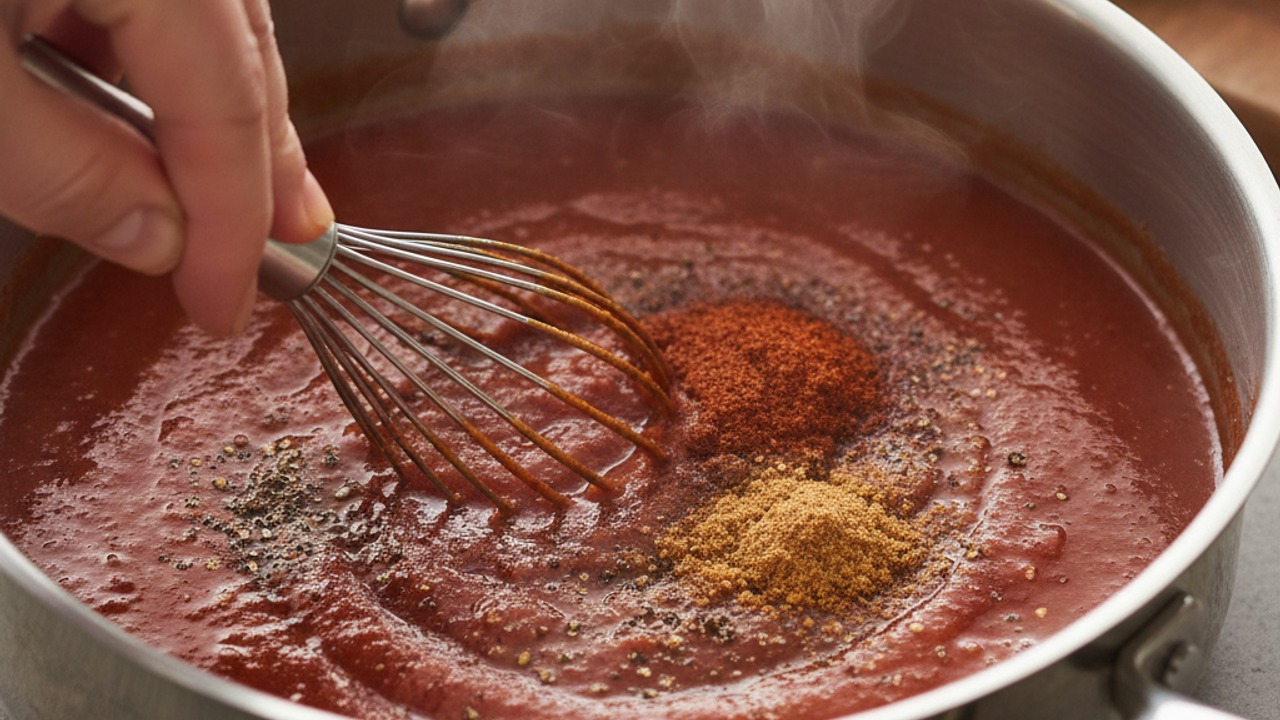 Make the enchilada-style sauce