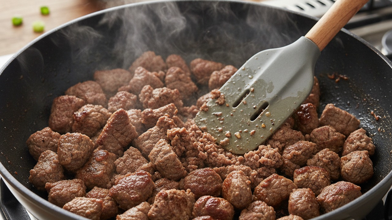 Brown the ground beef