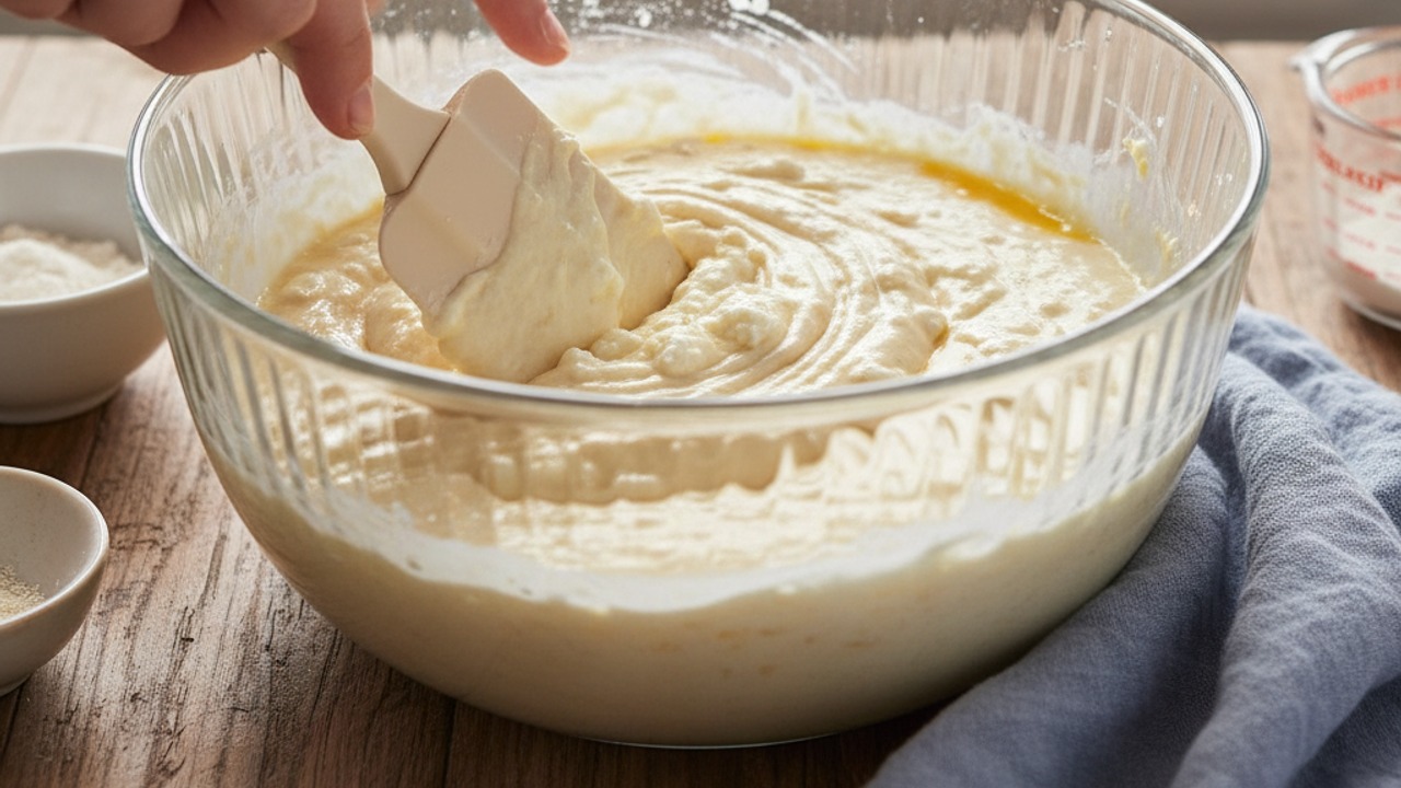 Fold batter and rest