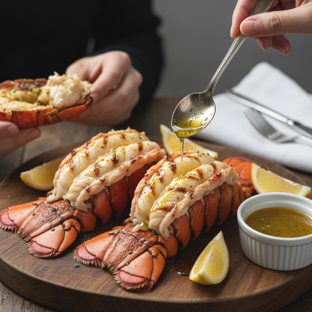 Serve with lemon and extra butter