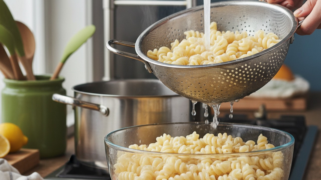 Cook and cool the pasta