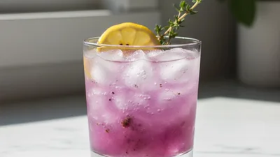 Grilled-Fig Gin Slushy with Honey-Thyme Syrup