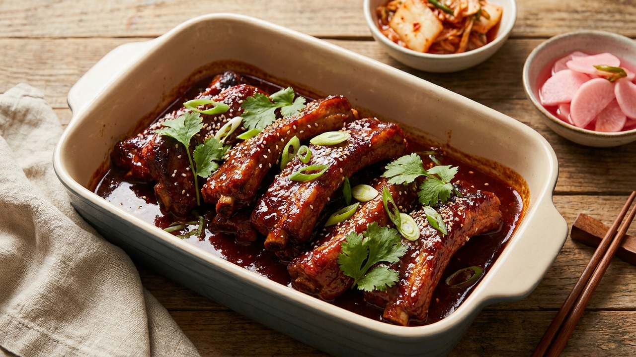 Sticky Gochujang Spare Ribs (Oven-Baked Korean-Inspired)