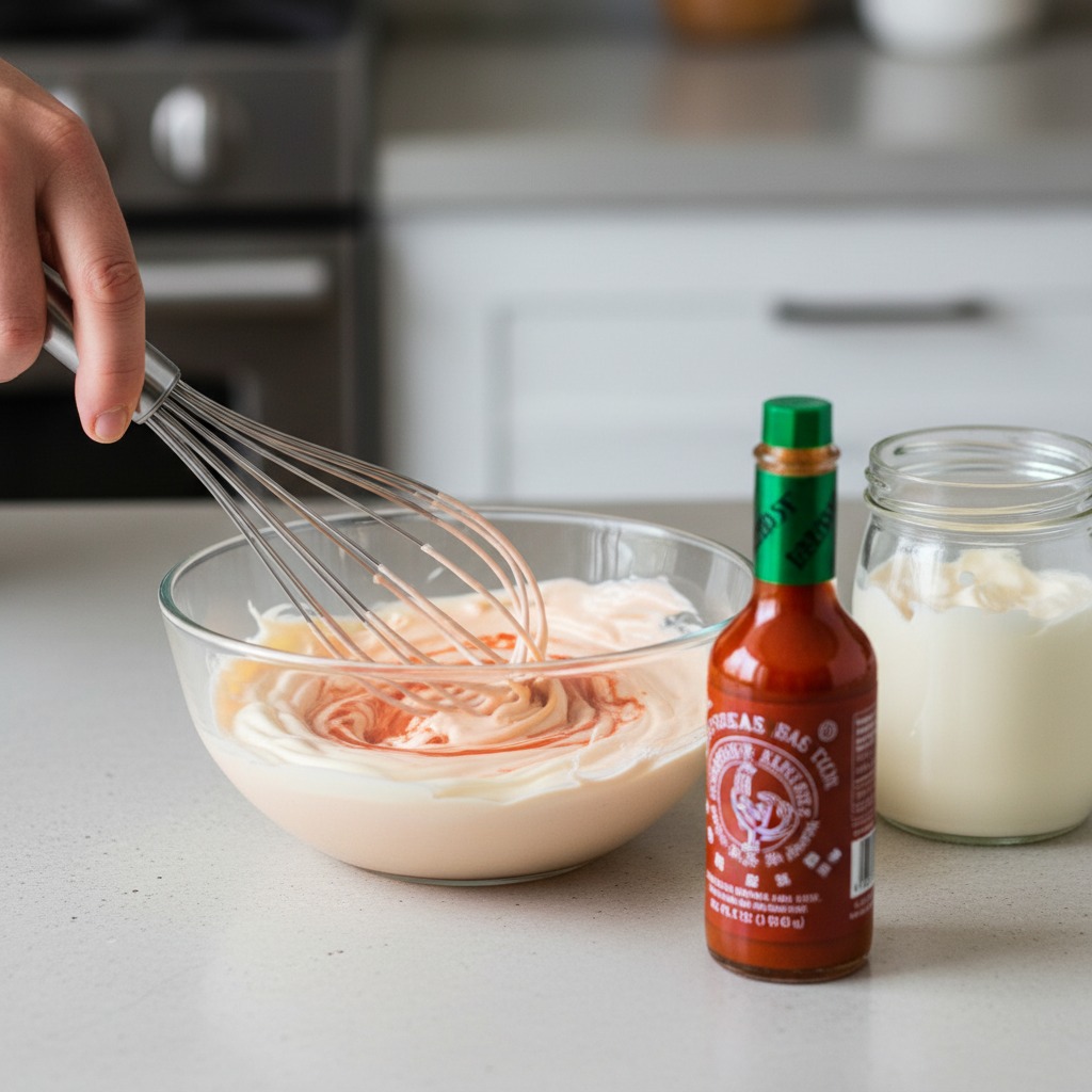 Make the sriracha mayo
