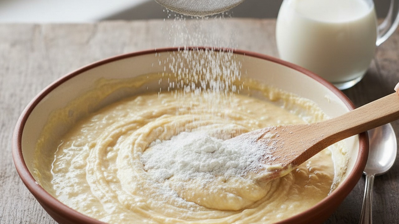 Add dry ingredients and adjust consistency