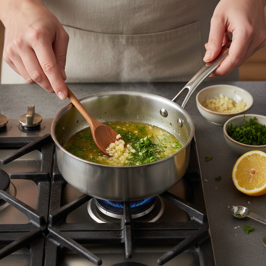 Make the garlic-herb butter