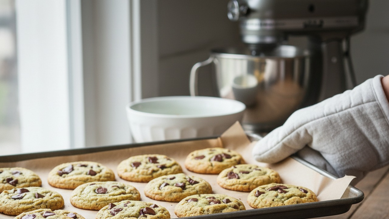 Bake and cool cookies