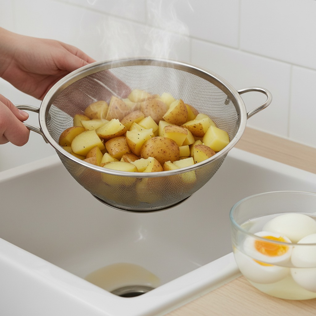 Drain and cool the potatoes