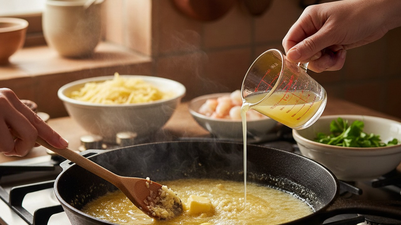 Make the garlic butter sauce