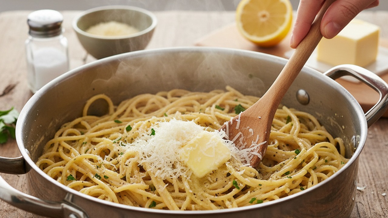 Finish with Parmesan, lemon, and butter