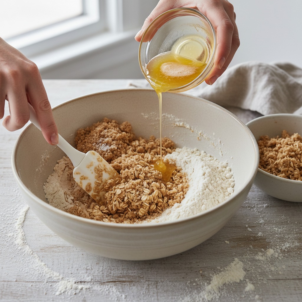 Make the oat-almond crumble