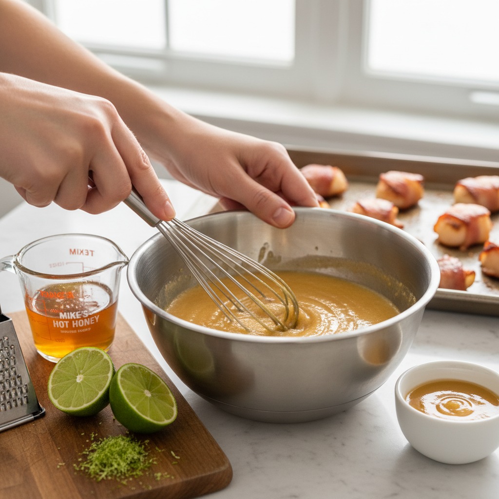 Make the hot-honey lime glaze