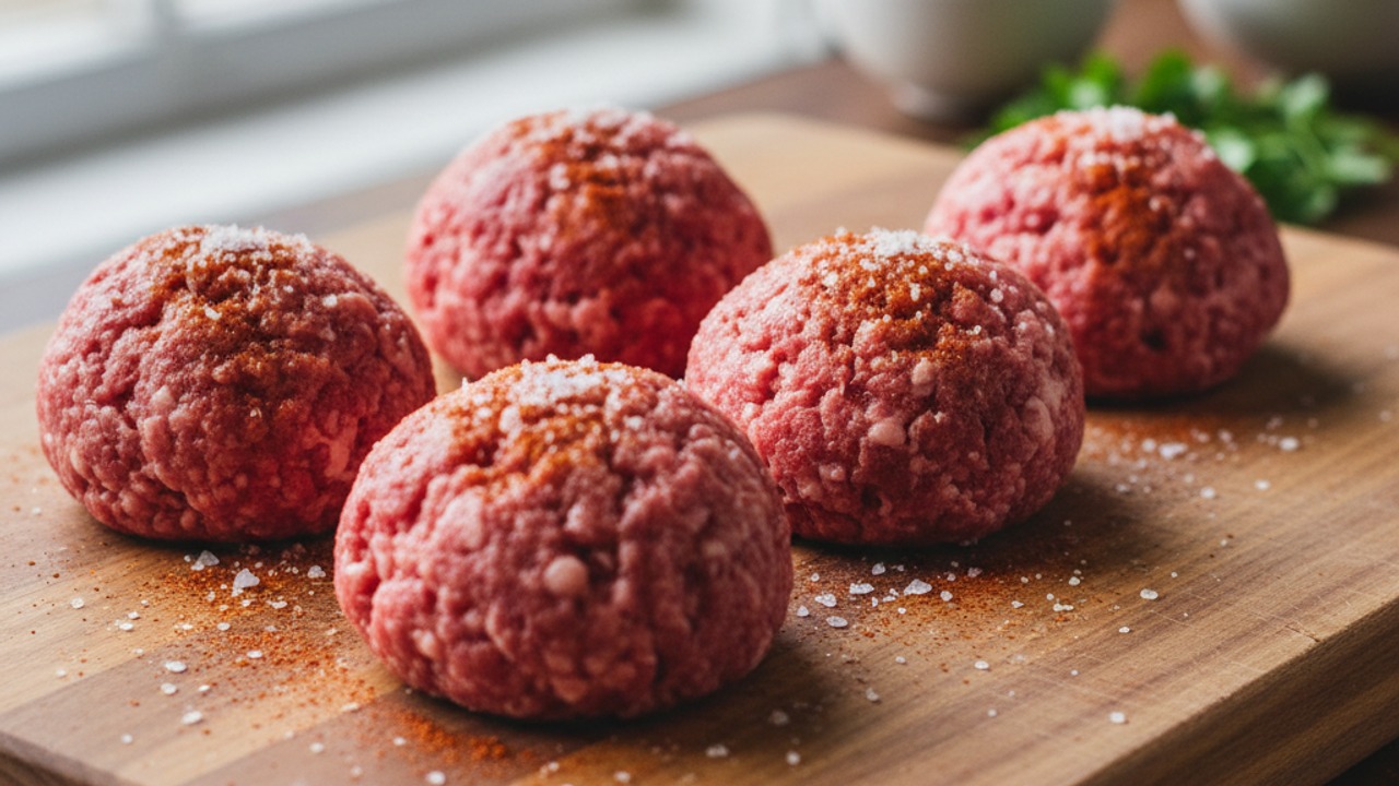 Portion and season the beef