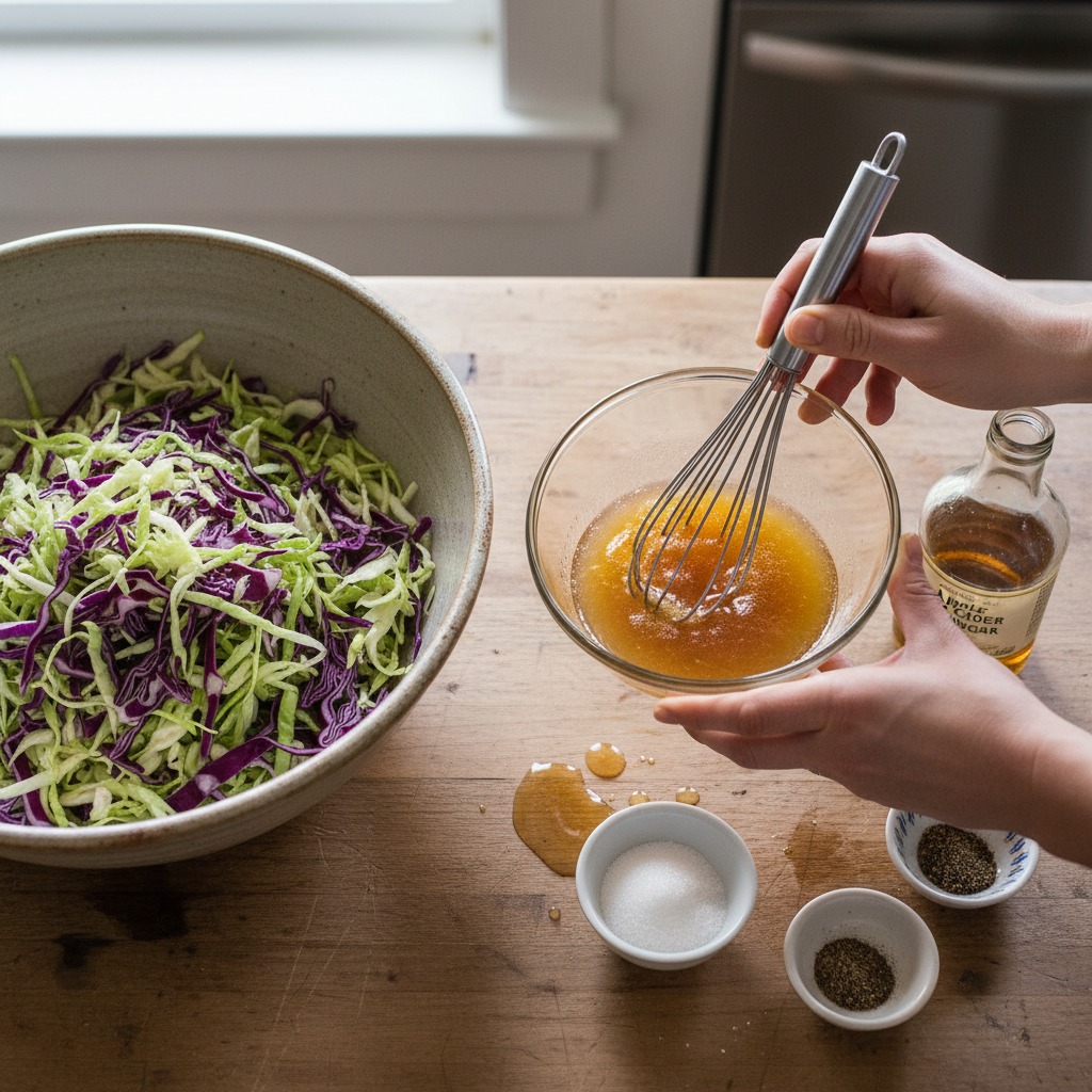 Make the Carolina vinegar slaw