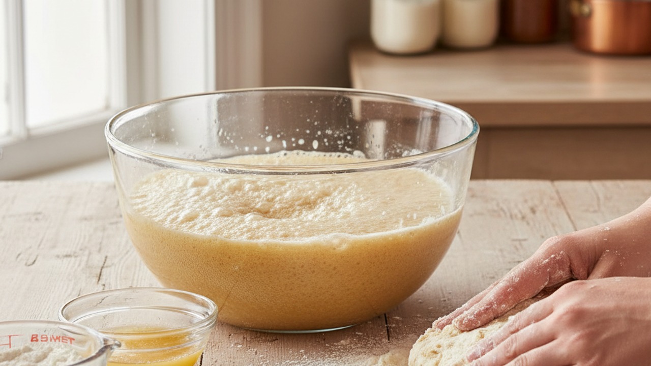Mix and proof the yeast