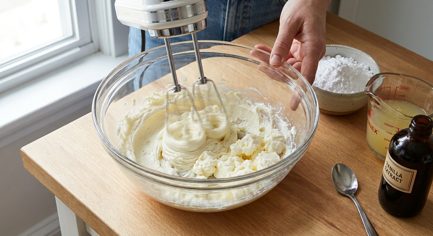 Prepare the cream cheese base