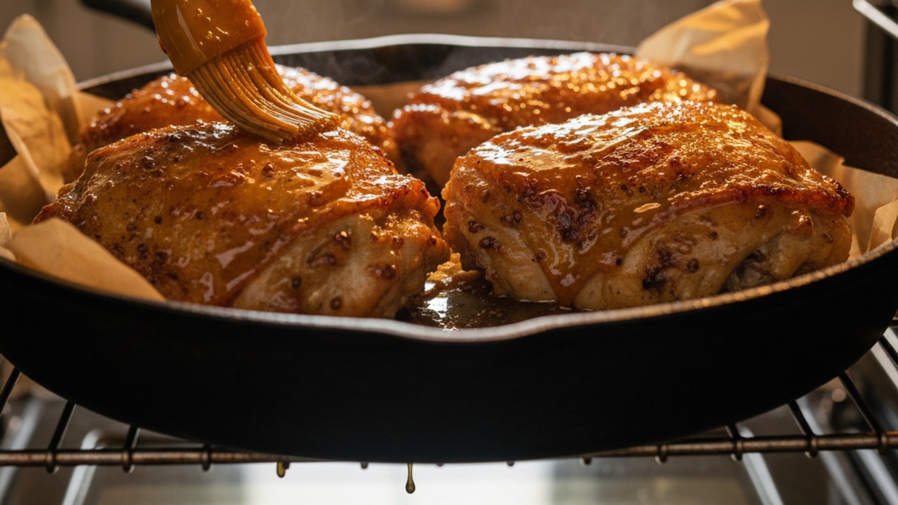 Caramelize under the broiler