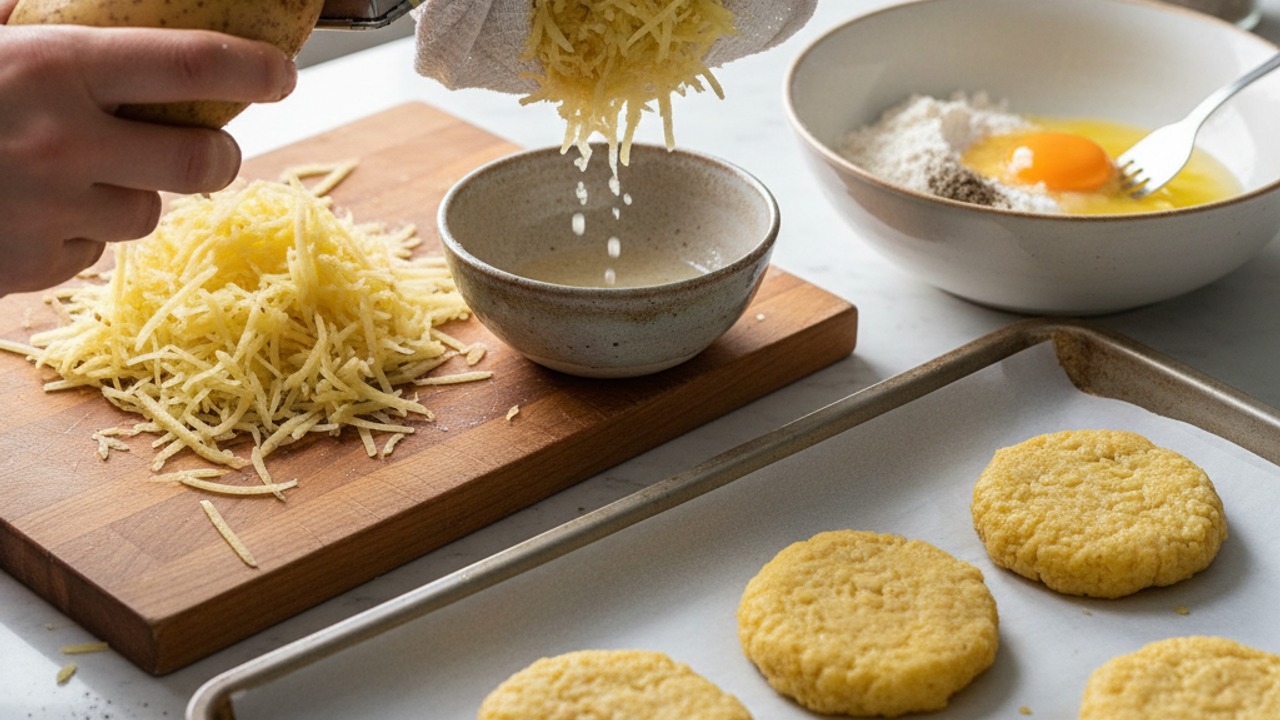Make crispy hash brown buns