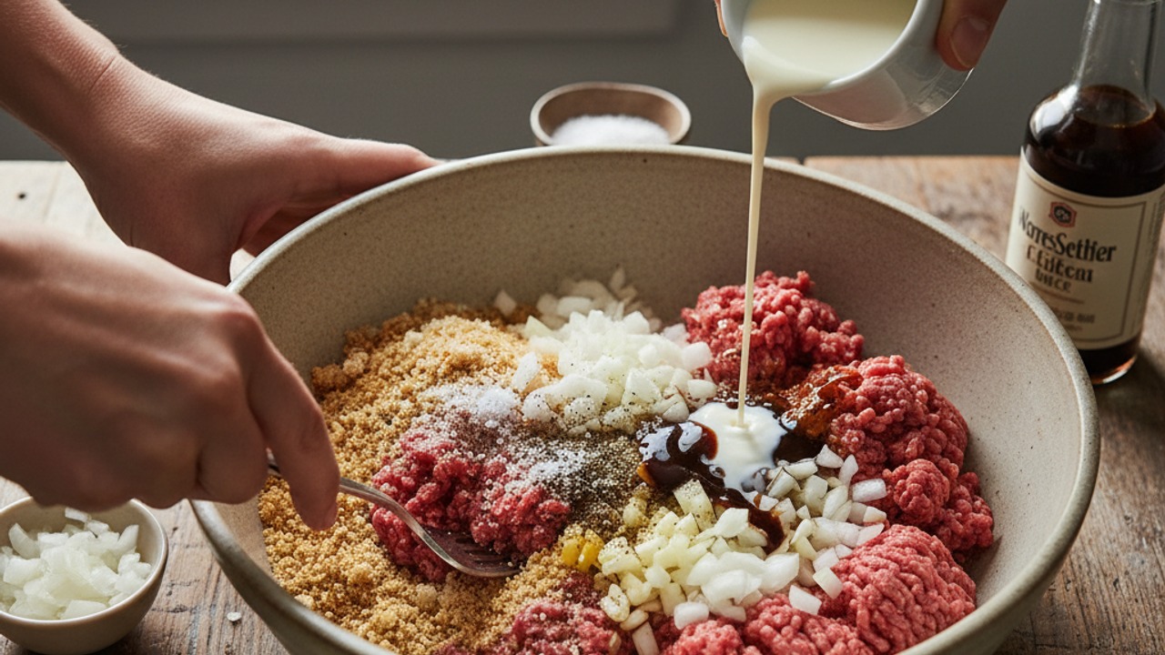 Make the meatloaf mixture