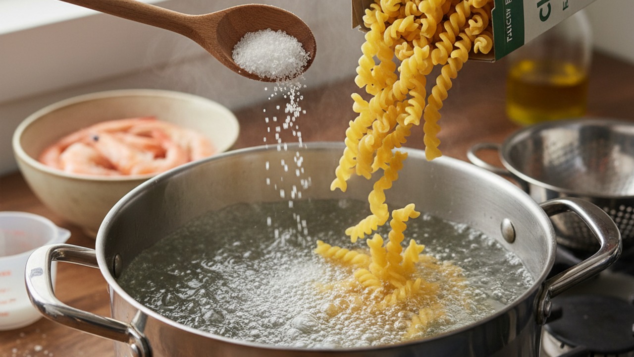 Cook the chickpea pasta