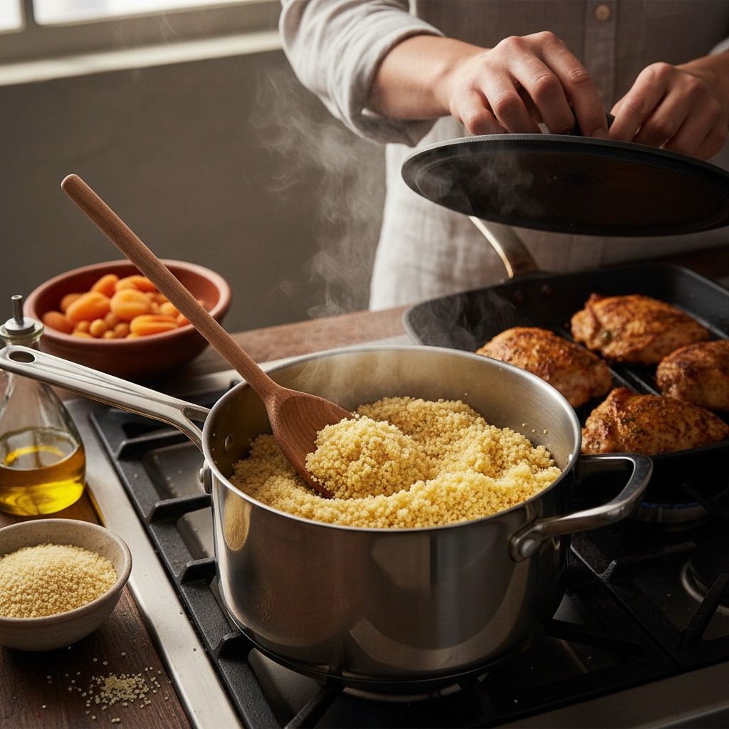 Cook the couscous