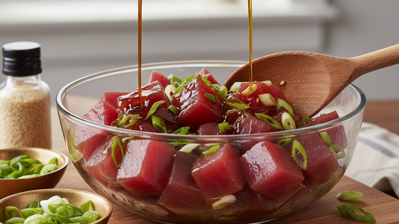 Marinate the tuna