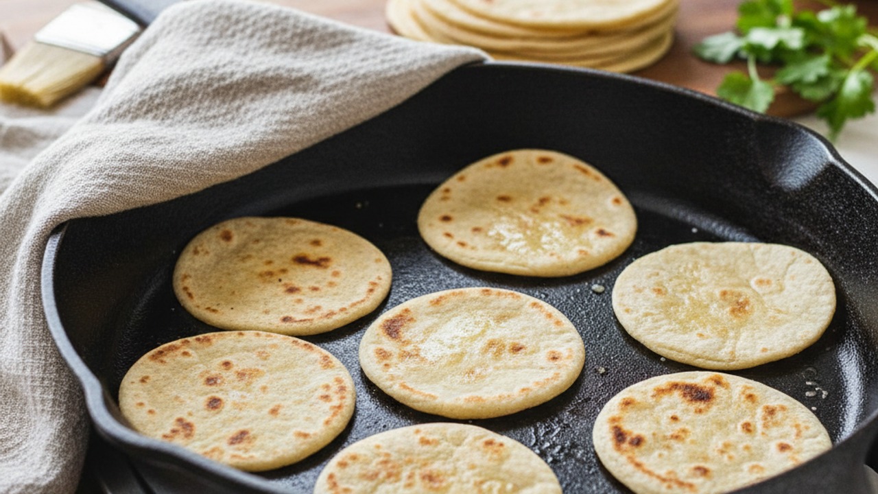 Warm the mini tortillas