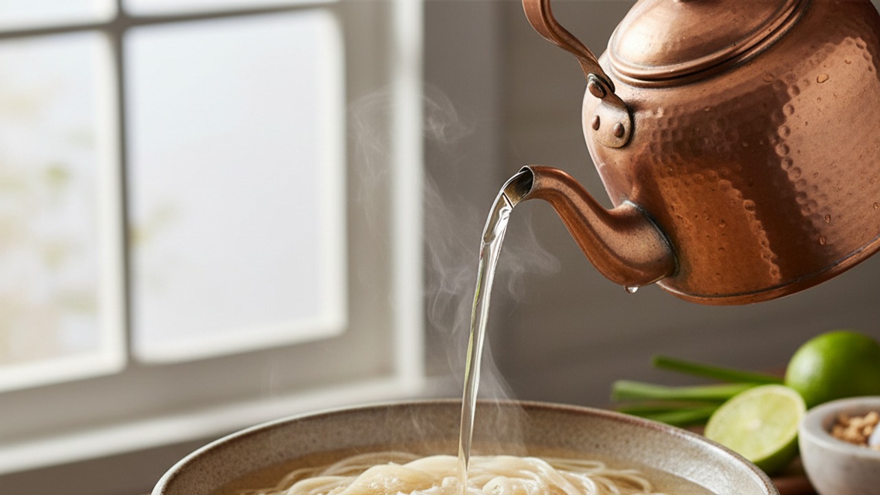 Soak the rice noodles
