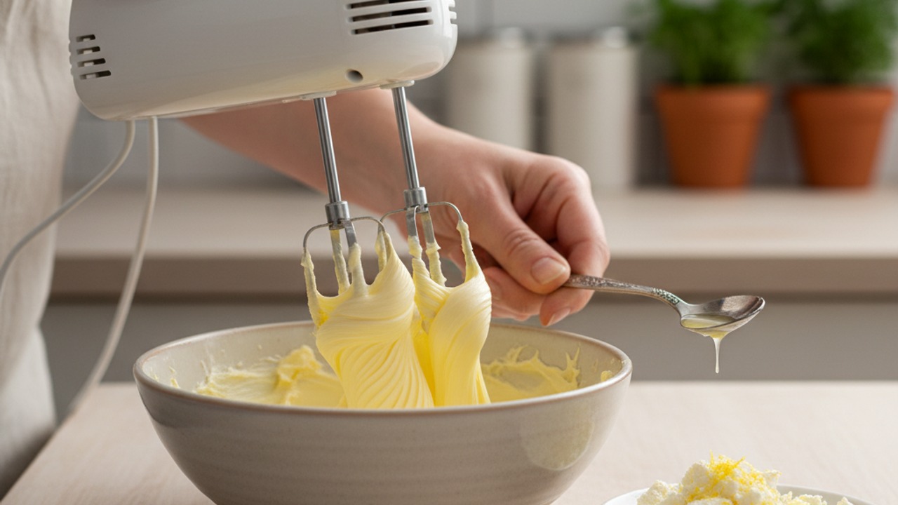 Whip butter and feta