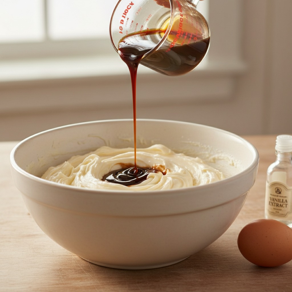 Add molasses, egg, and vanilla