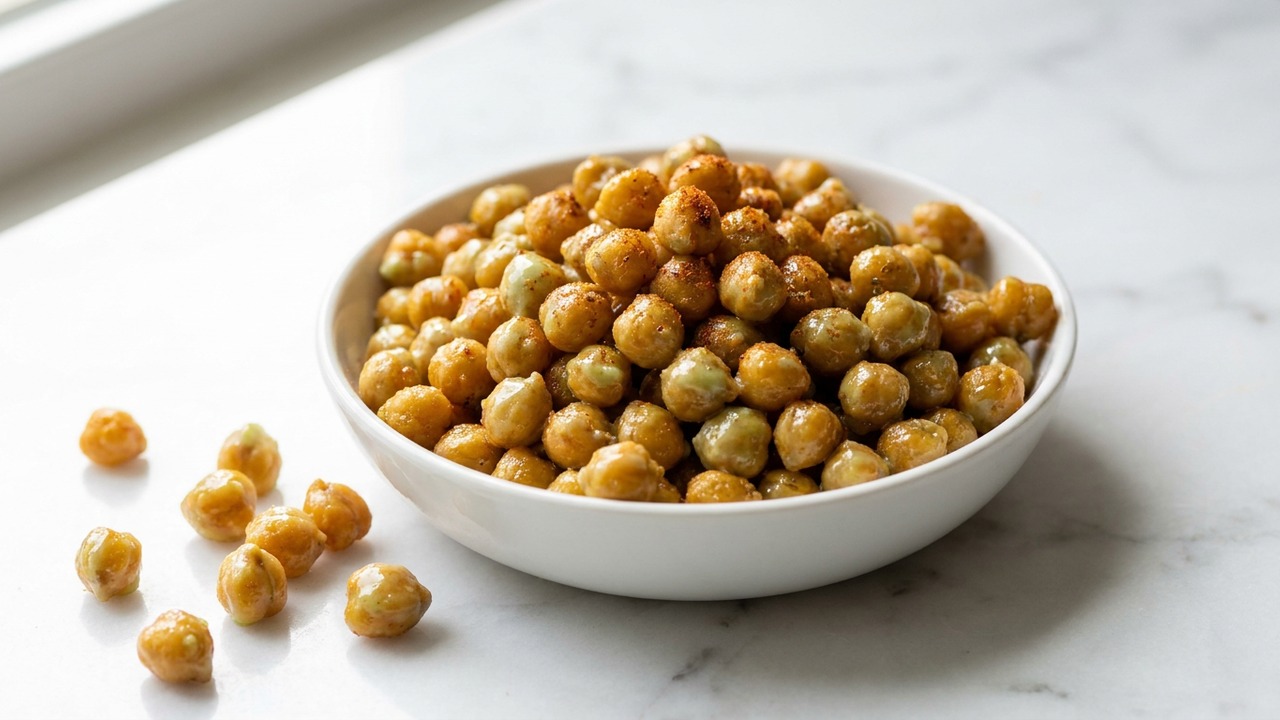 Wasabi Roasted Crunchy Chickpeas