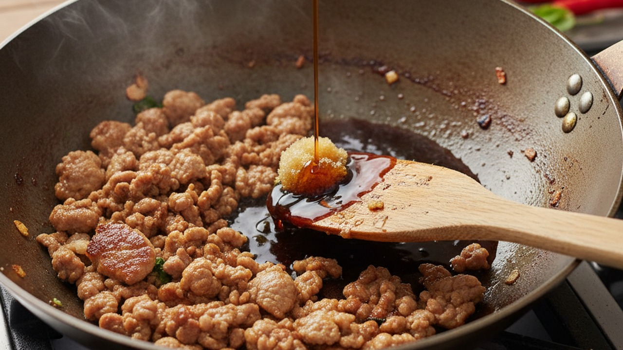 Cook the meat and build the sauce