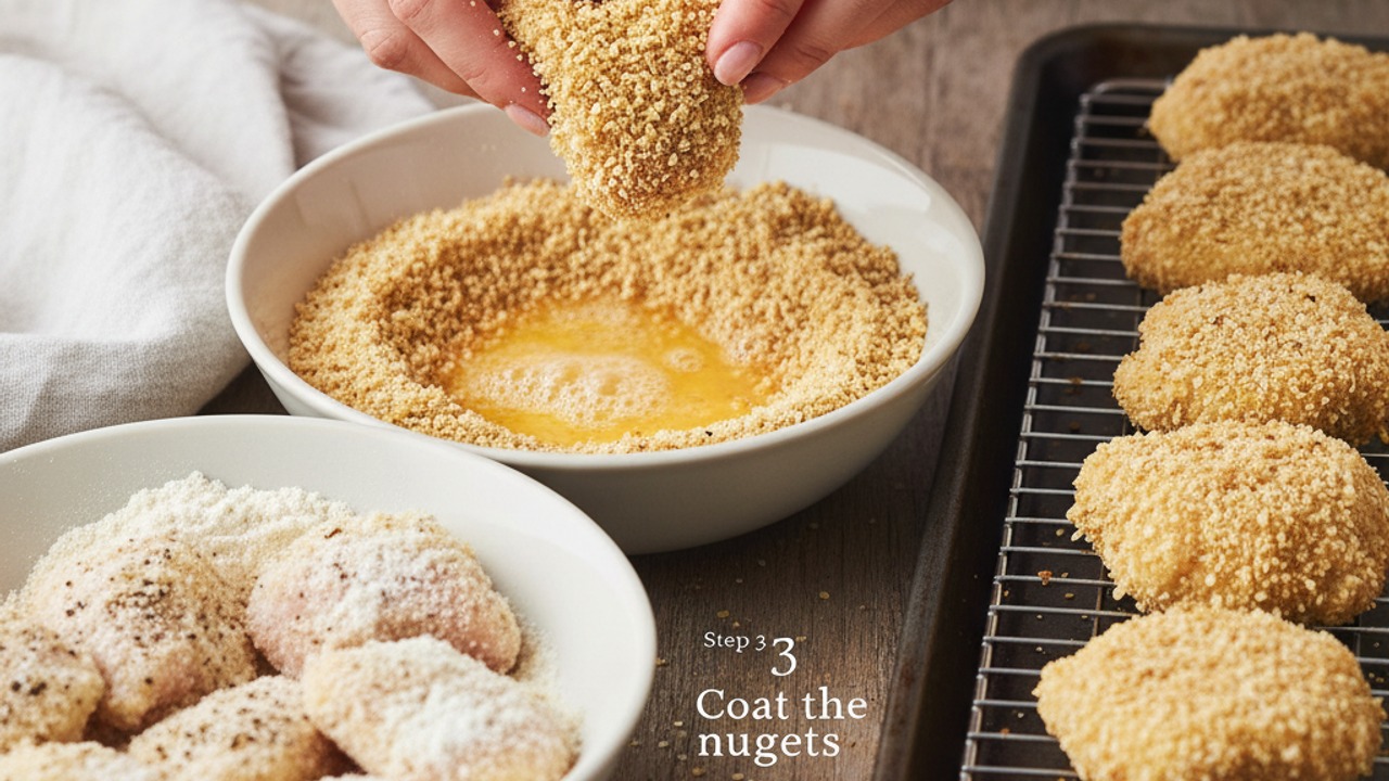 Coat the nuggets