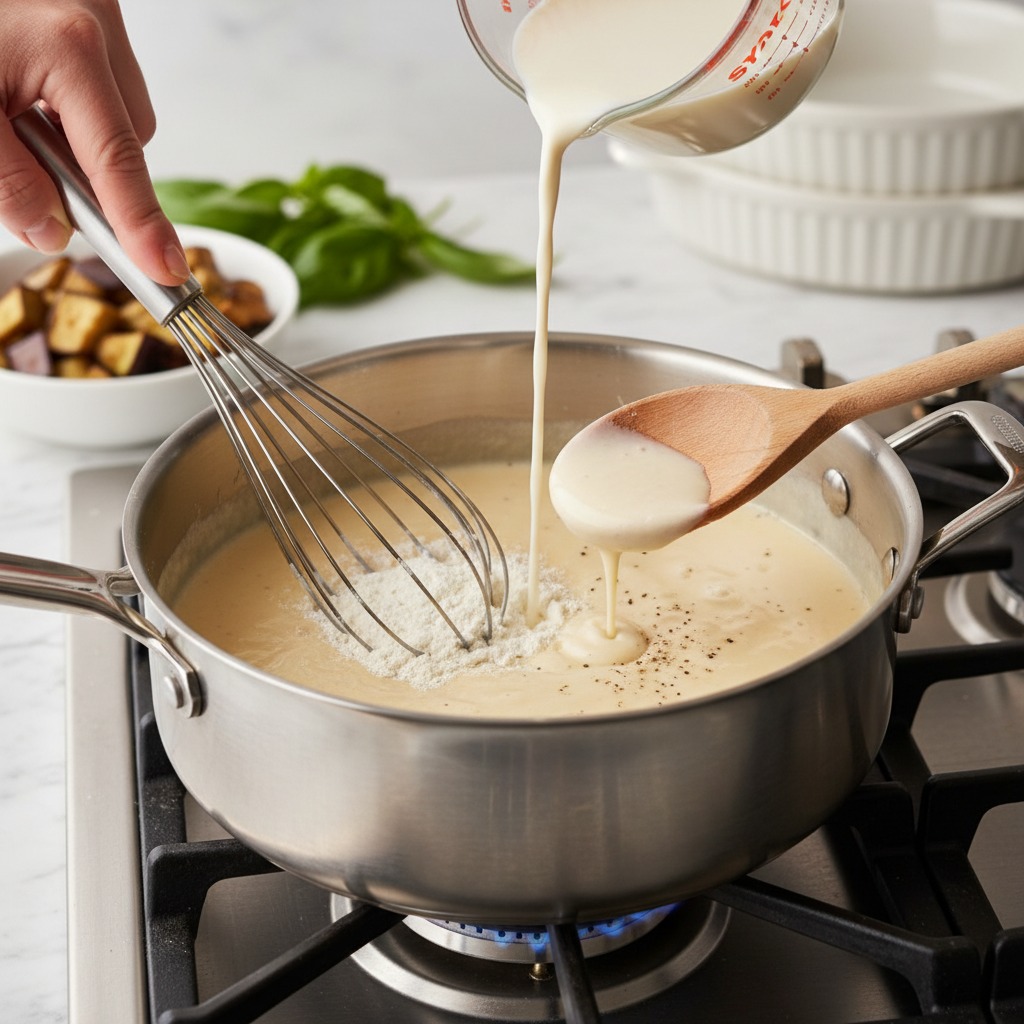 Prepare the béchamel