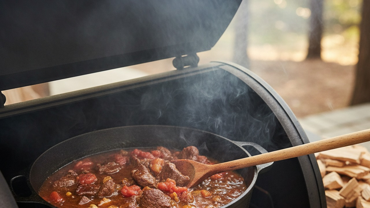 Add liquids and smoke low-and-slow