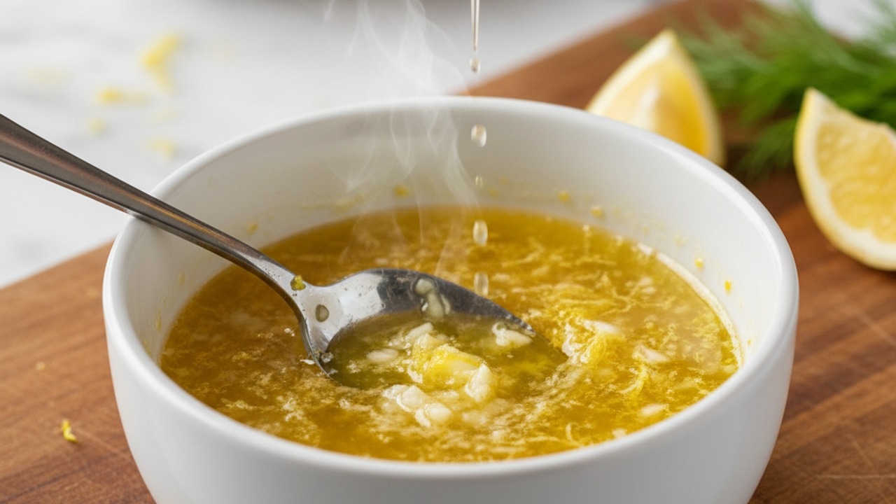 Make the lemon garlic butter