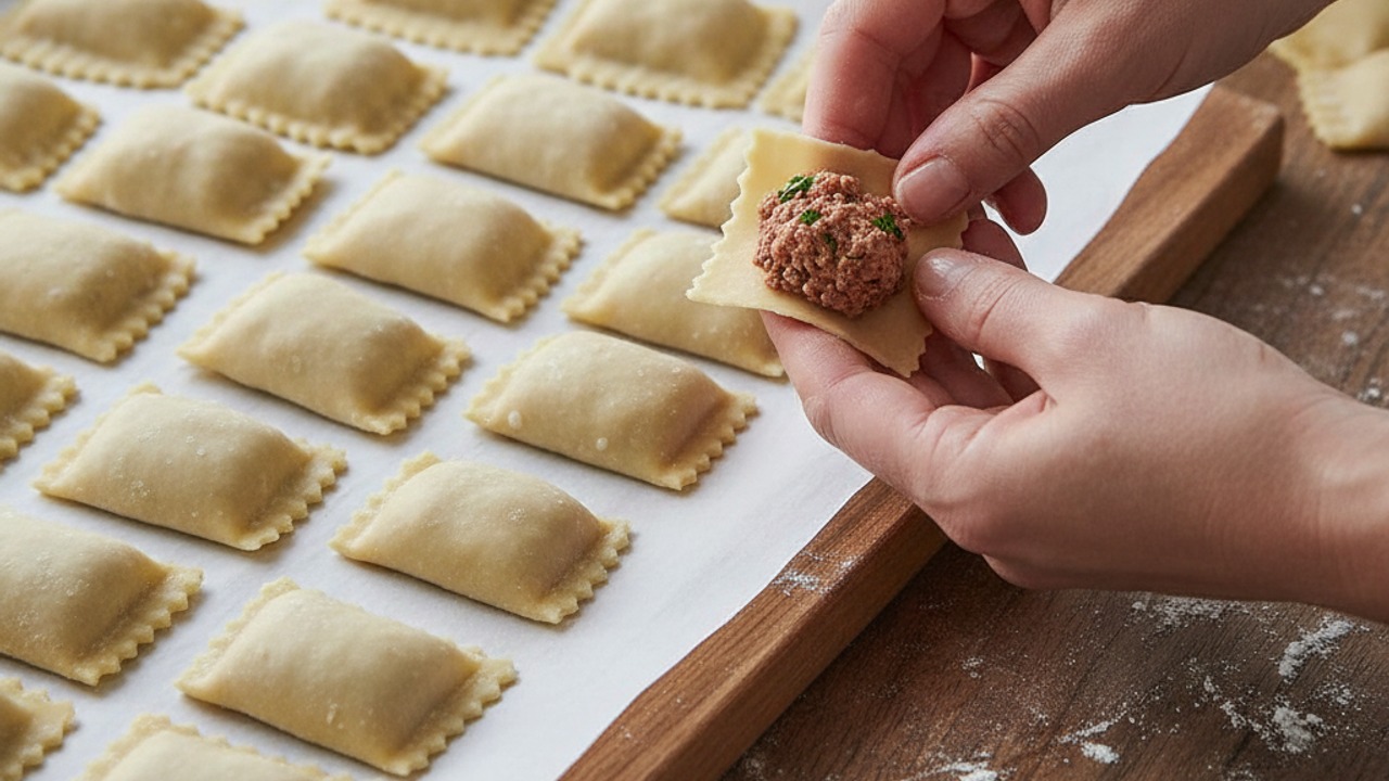 Form dumpling pockets