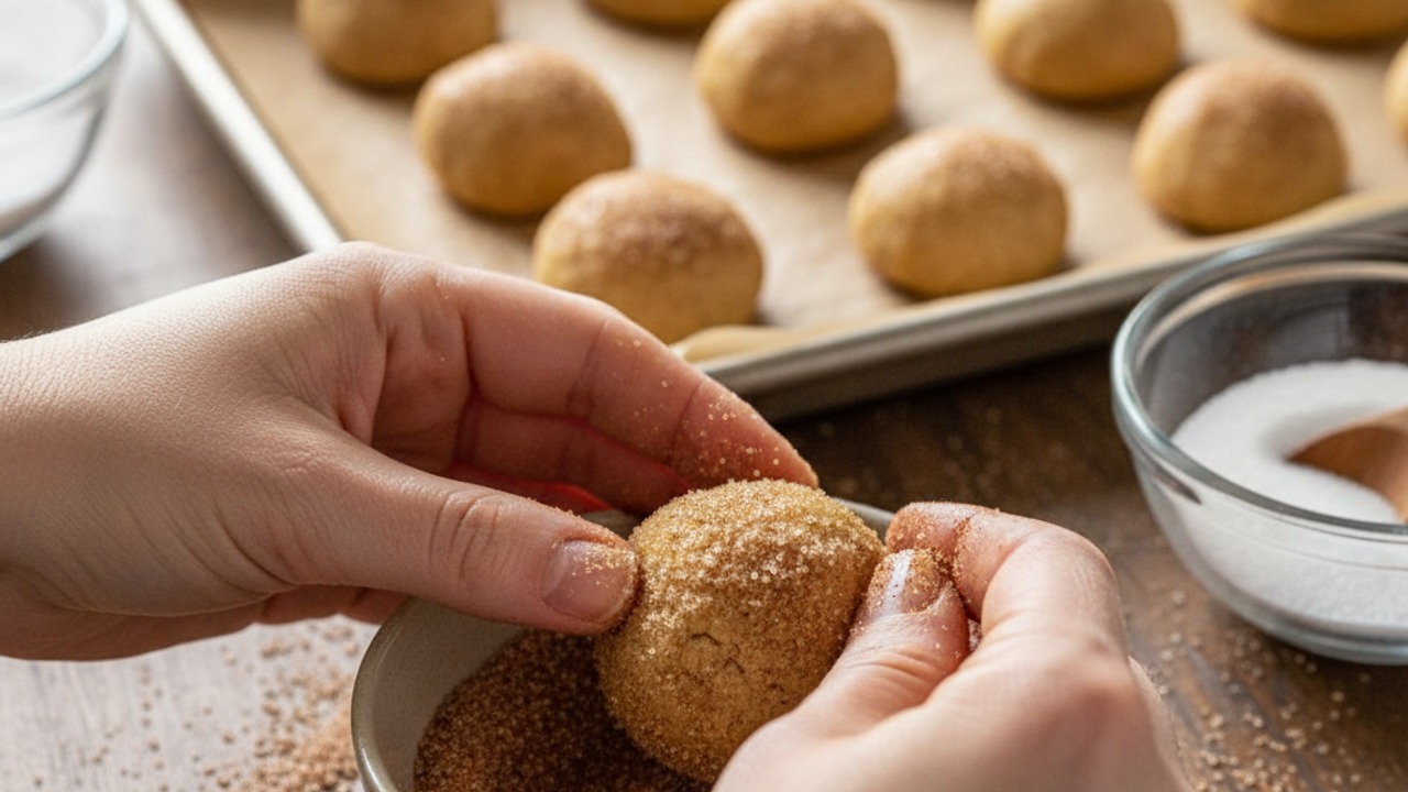 Shape and roll in cinnamon-sugar