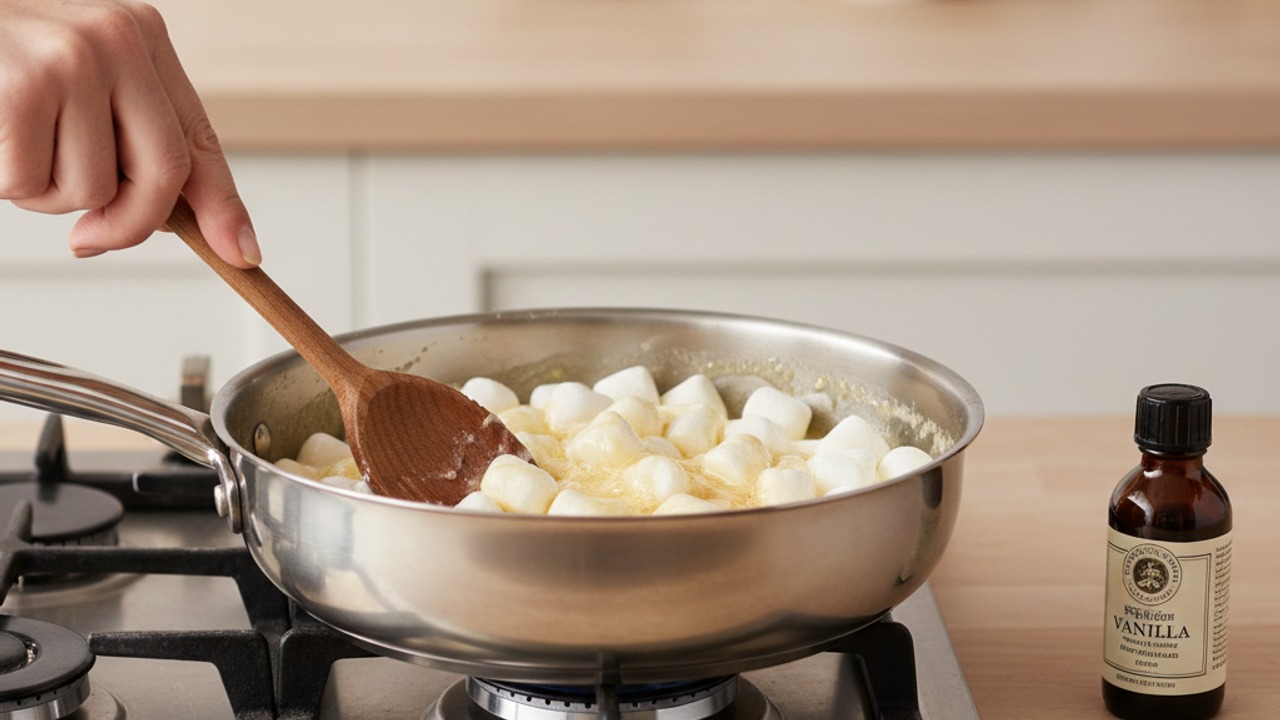 Make the marshmallow glaze