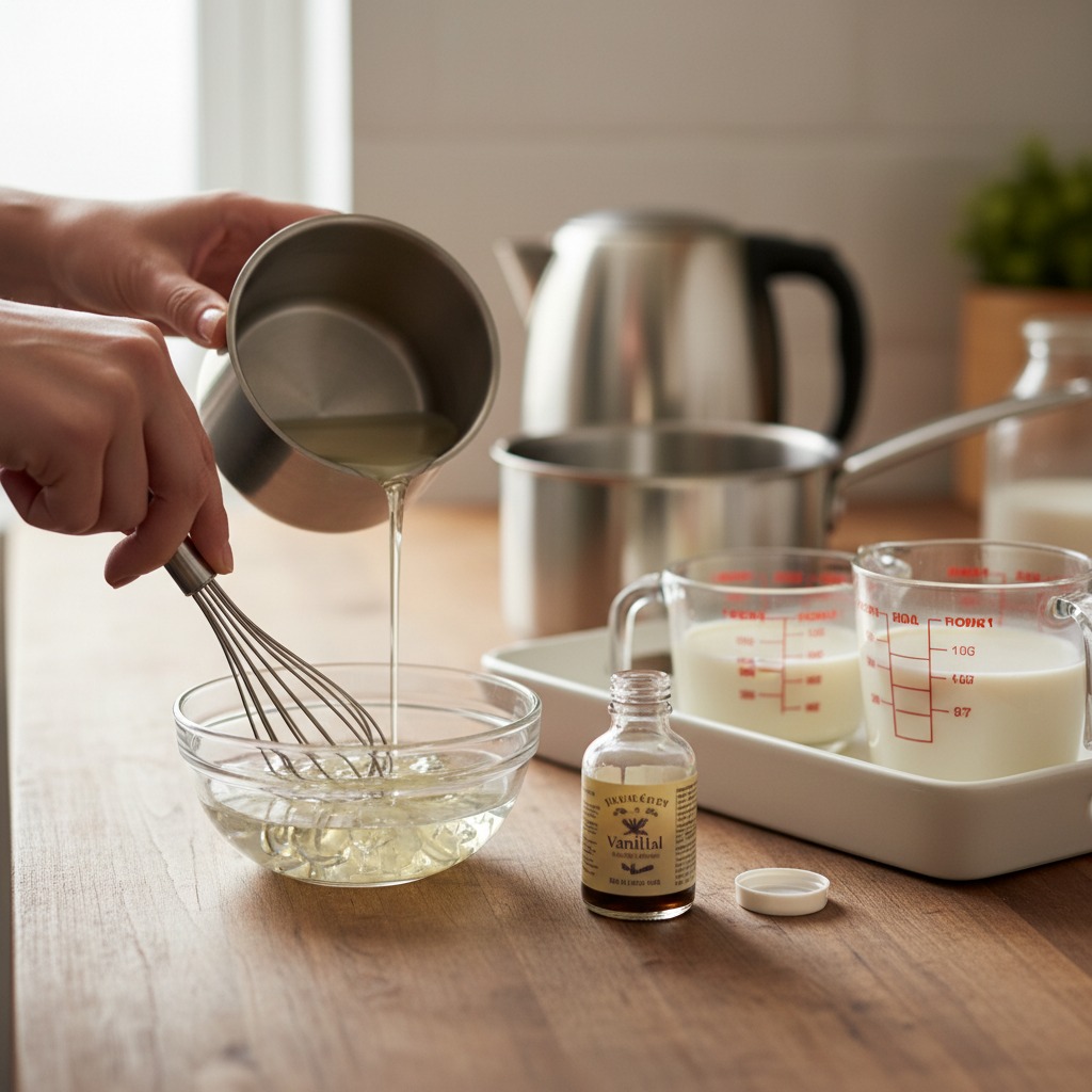 Prepare the white (creamy) layer