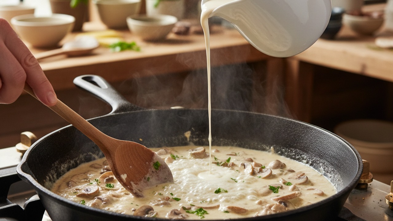 Make the cream sauce