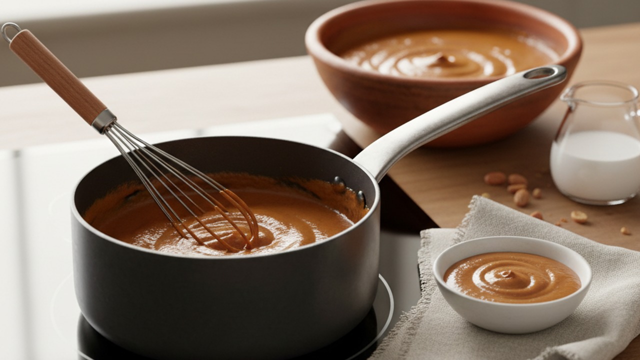 Warm and reserve extra sauce