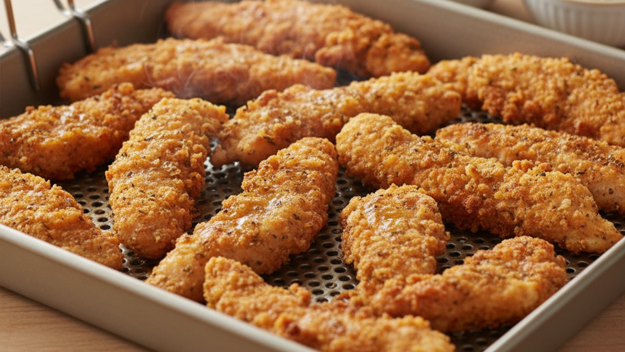 Air fry until golden and cooked through
