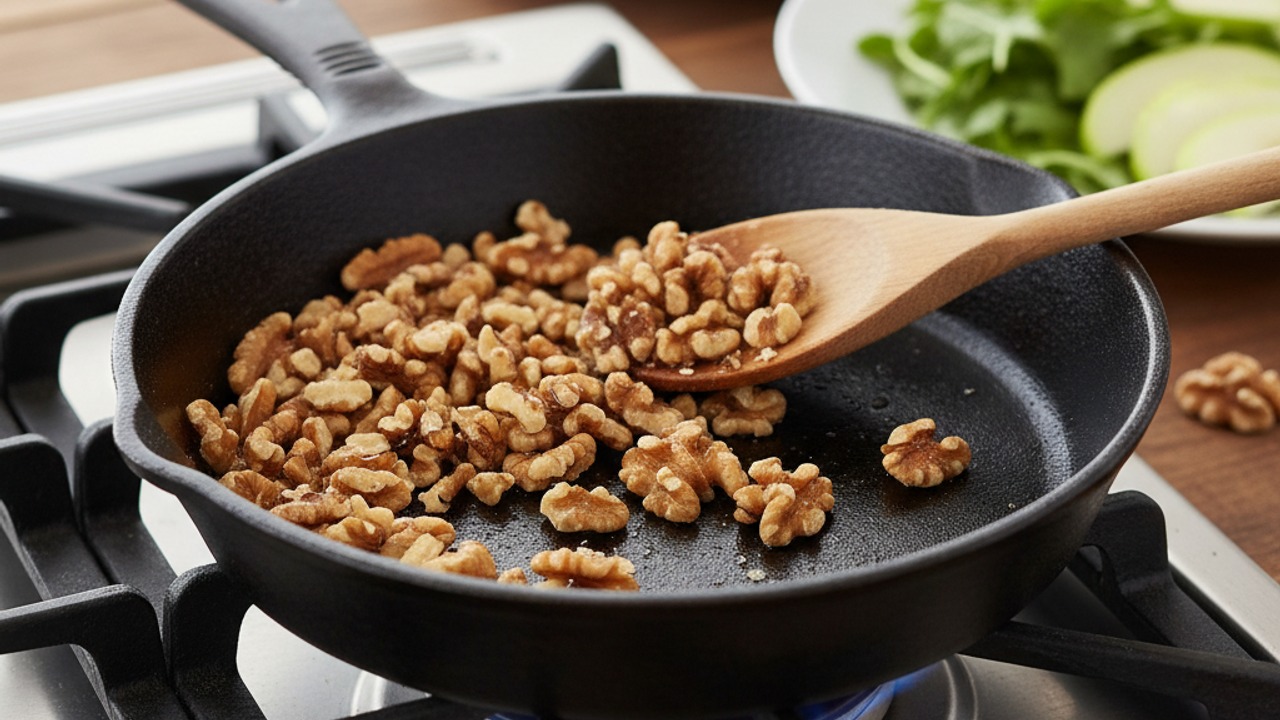 Toast the walnuts