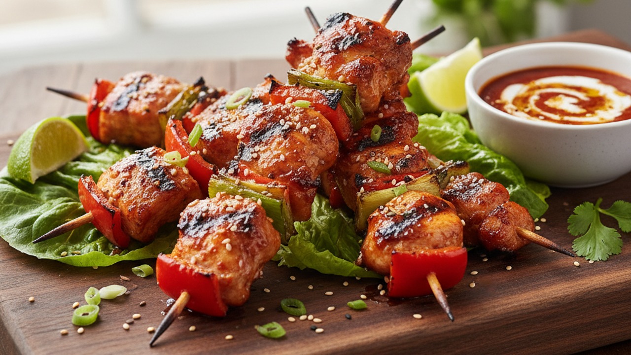 Gochujang Grilled Chicken Skewers