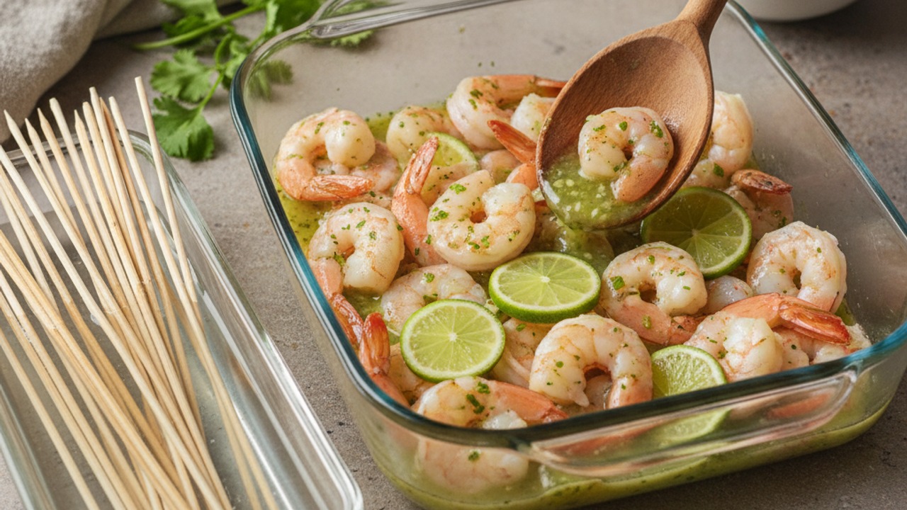 Marinate the shrimp