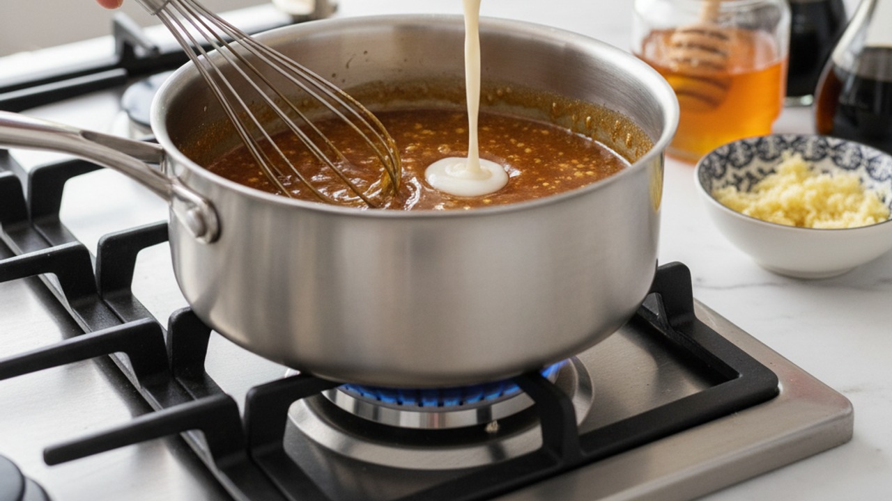 Make the honey-garlic glaze