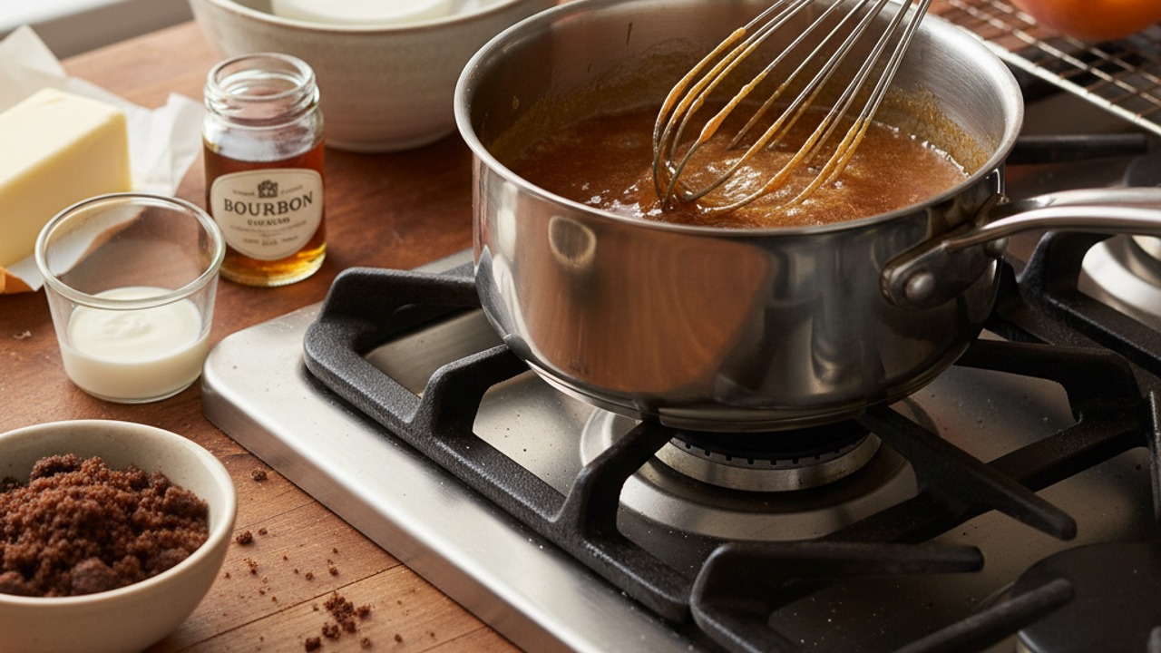 Make the bourbon caramel