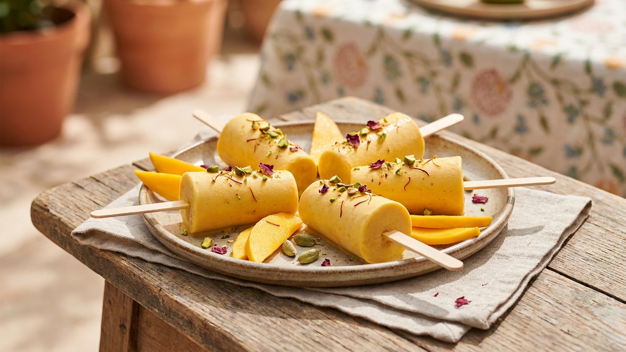 Mango Kulfi Pops